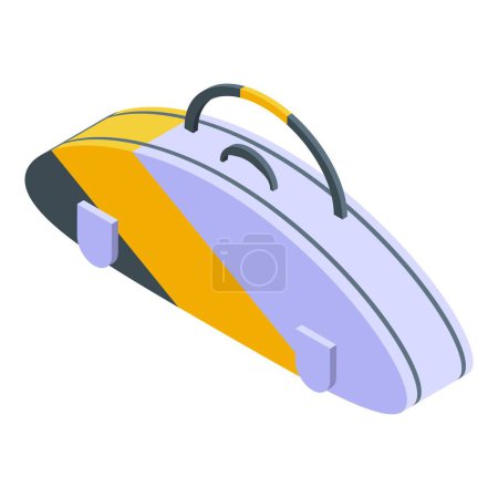 Ilustración de Kitesurfing bag icon isometric vector. Wind surf. Active speed - Imagen libre de derechos