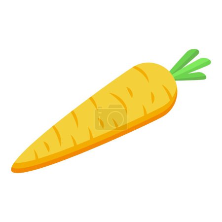 Téléchargez les illustrations : Eco icône de la carotte vecteur isométrique. Des jus de fruits. Fruits de santé - en licence libre de droit