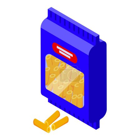 Illustration for Bomb shelter pasta icon isometric vector. Bunker safety. City science - Royalty Free Image