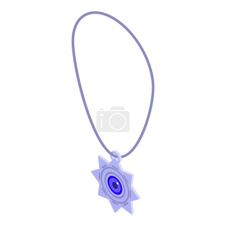 Illustration for Star amulet icon isometric vector. Magic design. Game stamp - Royalty Free Image