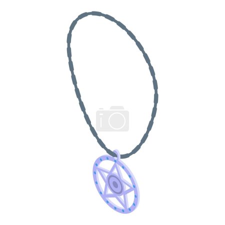 Illustration for Star ox icon isometric vector. Magic amulet. Stone fuji - Royalty Free Image