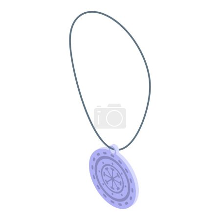 Illustration for Fuji amulet icon isometric vector. Magic design. Stone ring - Royalty Free Image