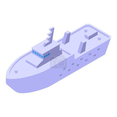 Illustration for Sea transport icon isometric vector. Coast guard. Rescue ship - Royalty Free Image