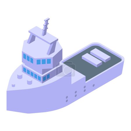 Illustration for Ship rescue icon isometric vector. Guard coast. Law security - Royalty Free Image