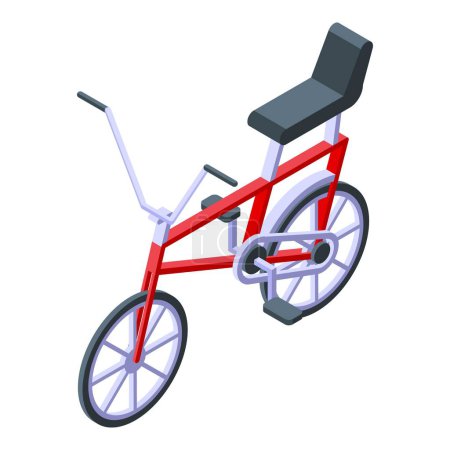 Illustration for Chopper bike icon isometric vector. Biker ride. Sport travel - Royalty Free Image