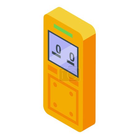 Ilustración de Icono de herramienta de detector de gas vector isométrico. Instrumento medidor. Monitor de hogar - Imagen libre de derechos