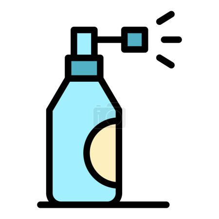 Ilustración de Icono de spray médico. Icono de vector de spray médico para diseño web aislado en color de fondo blanco plano - Imagen libre de derechos