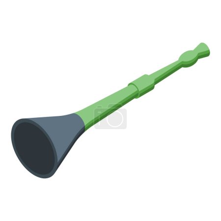 Ilustración de Ruido vuvuzela icono vector isométrico. Cuerno de fútbol. Sonido de fiesta - Imagen libre de derechos