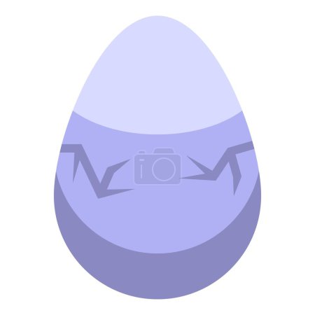 Ilustración de Huevo de gallina agrietado icono vector isométrico. Pájaro de Pascua. Granja bebé - Imagen libre de derechos