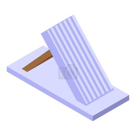 Illustration for Toy scratching post icon isometric vector. Cat house. Climbing store - Royalty Free Image