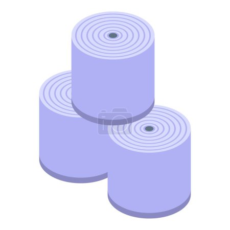 Paper roll icon isometric vector. Book publication. Open page