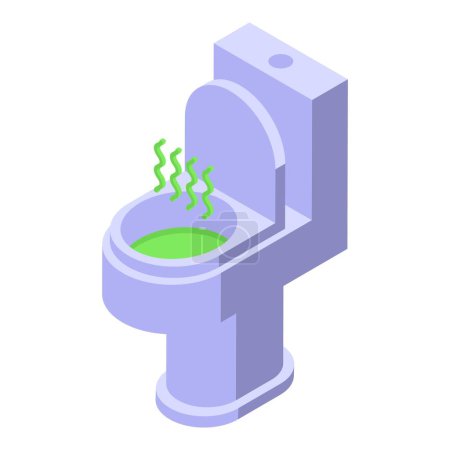Téléchargez les illustrations : Icône de pompe de toilette vecteur isométrique. L'homme travaille. Personne de service - en licence libre de droit