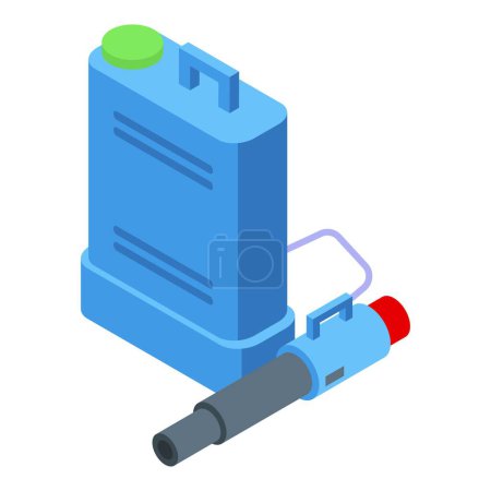 Illustration for Pesticide sprayer electric icon isometric vector. Chemical spray. Pest farm - Royalty Free Image