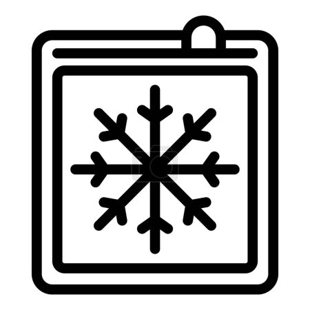 Illustration for Frozen vacuum bag icon outline vector. Pack pork. Cook roast - Royalty Free Image