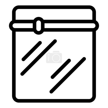 Illustration for Vacuum box icon outline vector. Plastic pack. Cook seal - Royalty Free Image