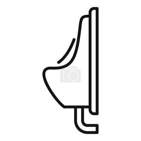 Umrissvektor für Urinalsymbole. Wasserleitung. Dienstleistungsabfluss