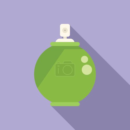 Illustration for Air spray icon flat vector. Deodorant bottle. Fresh aerosol - Royalty Free Image