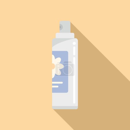 Illustration for Deodorant icon flat vector. Air spray. Scent effect - Royalty Free Image