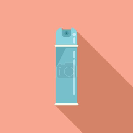 Illustration for Cosmetic air spray icon flat vector. Fresh aerosol. Scent sprayer - Royalty Free Image