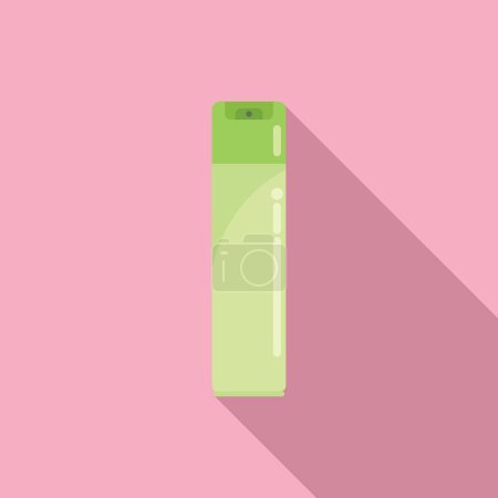 Illustration for Toilet deodorant icon flat vector. Air spray. Fresh aerosol - Royalty Free Image