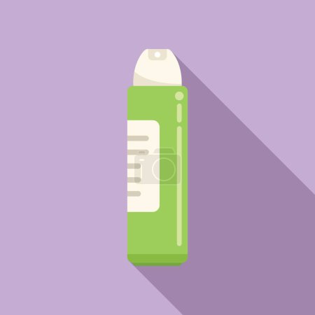 Illustration for Smell deodorant icon flat vector. Air spray. Scent fragrance - Royalty Free Image