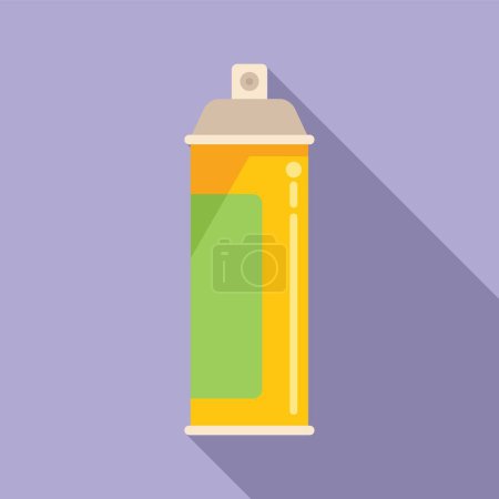 Illustration for Room sprayer icon flat vector. Air spray. Cosmetic toilet - Royalty Free Image