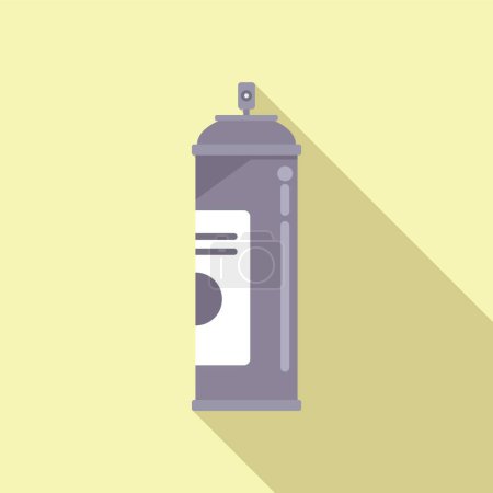 Illustration for Fragrance sprayer icon flat vector. Air spray. Fresh bottle - Royalty Free Image
