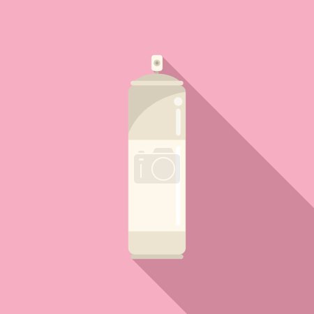 Illustration for Fresh air spray icon flat vector. Aerosol bottle. Room effect - Royalty Free Image