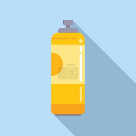 Illustration for Air bottle icon flat vector. Spray freshener. Fresh aerosol - Royalty Free Image