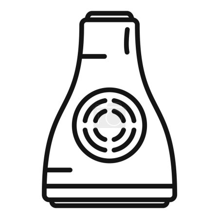Illustration for Air spray icon outline vector. Deodorant bottle. Fresh aerosol - Royalty Free Image