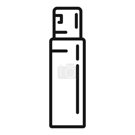 Illustration for Cosmetic sticks icon outline vector. Air spray. Fresh smell - Royalty Free Image