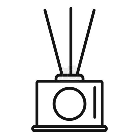 Illustration for Smell sticks icon outline vector. Air spray. Fresh aerosol - Royalty Free Image