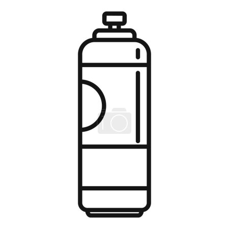 Illustration for Air bottle icon outline vector. Spray freshener. Fresh aerosol - Royalty Free Image