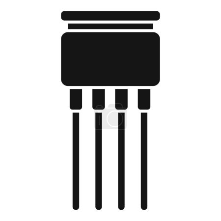 Téléchargez les illustrations : Icône de résistance audio vecteur simple. Circuit électrique. Énergie informatique - en licence libre de droit