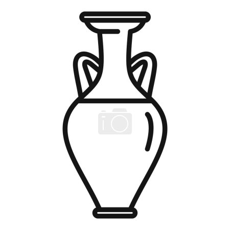 Illustration for Jug icon outline vector. Vase pot. Jar clay - Royalty Free Image