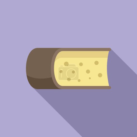 Illustration for Fresh cheese icon flat vector. Milk production. Good product - Royalty Free Image