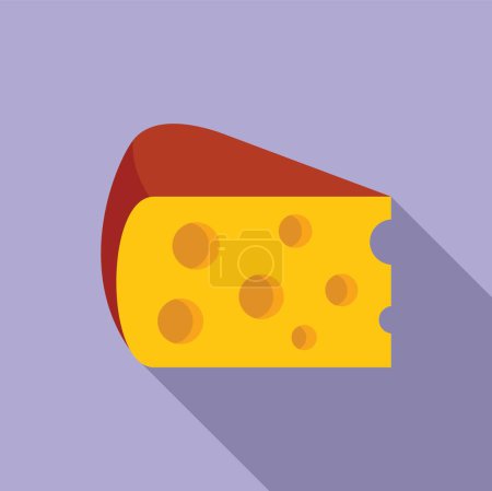 Illustration for Cheese icon flat vector. Milk factory. Butter process - Royalty Free Image