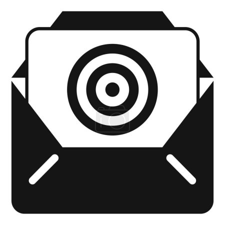 Illustration for Mail target icon simple vector. Hunter group. Business people - Royalty Free Image