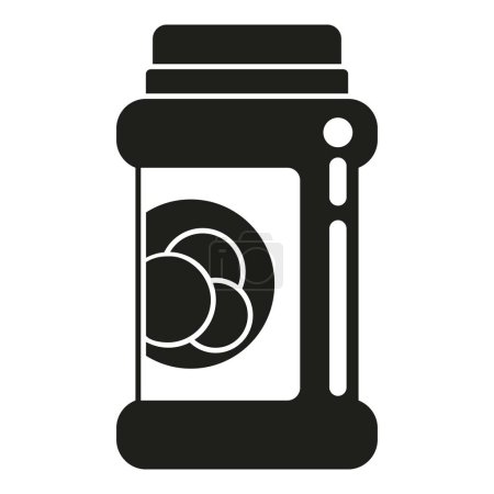 Illustration for Olives can icon simple vector. Food pickle. Jar product - Royalty Free Image