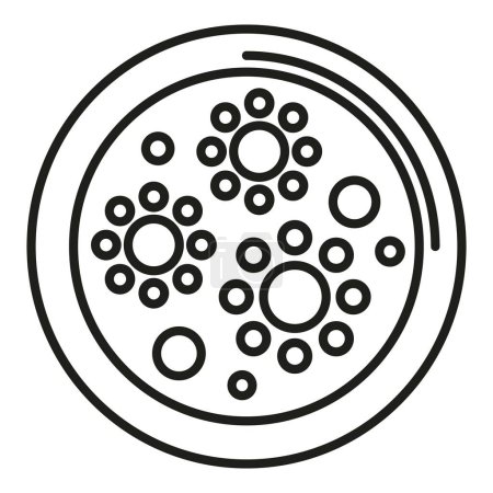 Illustration for Medicine bacteria icon outline vector. Petri dish. Medical experiment - Royalty Free Image