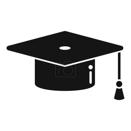 Ilustración de Icono sombrero de graduación vector simple. Vida estudiantil. Campus universitario - Imagen libre de derechos