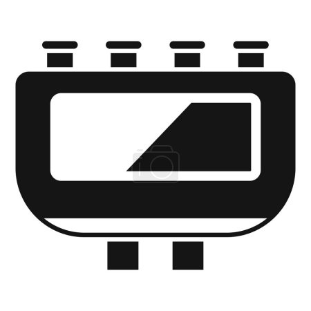 Ilustración de Potencia icono caja de conexiones vector simple. Interruptor eléctrico. Muro de seguridad - Imagen libre de derechos