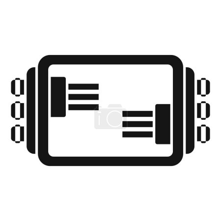 Ilustración de Icono de caja de conexiones de luz vector simple. Luz de seguridad. Control de cerca - Imagen libre de derechos