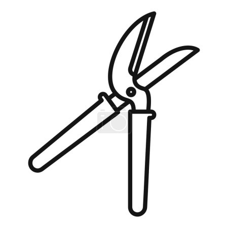 Shears secateur icon outline vector. Garden pruning. Cutter hand