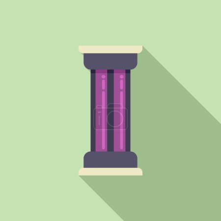 Illustration for Disinfection lamp icon flat vector. Uv light. Air device - Royalty Free Image