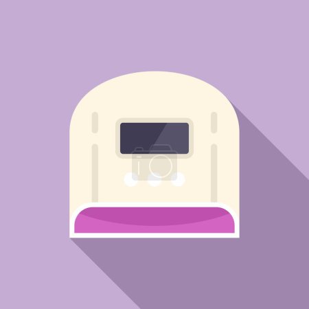 Illustration for Care uv lamp icon flat vector. Air device. Uvc insect - Royalty Free Image