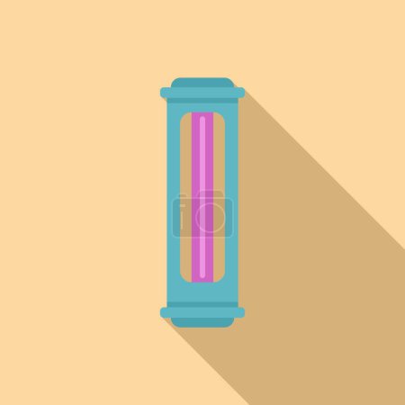 Illustration for Germicidal lamp icon flat vector. Uv light. Air device - Royalty Free Image