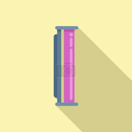 Illustration for Bacteria UV lamp icon flat vector. Ultraviolet disinfection. Air device - Royalty Free Image
