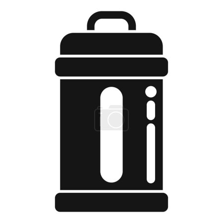 Illustration for UV lamp cleaner icon simple vector. Ultraviolet disinfection. Air device - Royalty Free Image