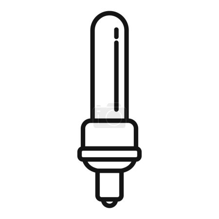 Illustration for Air UV lamp icon outline vector. Rays device. Care virus - Royalty Free Image